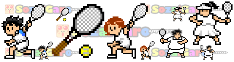 pixel art テニス アイコン サンプル