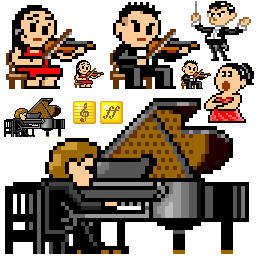 ドット絵 32px 音楽 サンプル