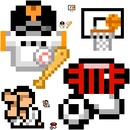 ドット絵 16px スポーツ サンプル
