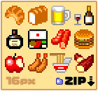 pixel art zip download Mini Food