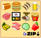 pixel art zip download Food