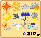 pixel art zip download Weather