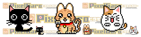 pixel art 猫 アイコン サンプル