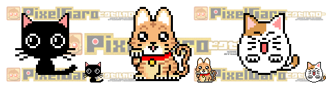 ドット絵アイコン ネコ 2 無料ドット絵アイコン素材のピクセルガロー