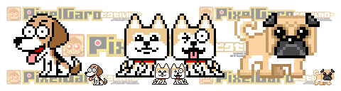 pixel art 犬 アイコン サンプル