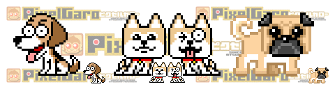 ドット絵アイコン 犬 無料ドット絵アイコン素材のピクセルガロー