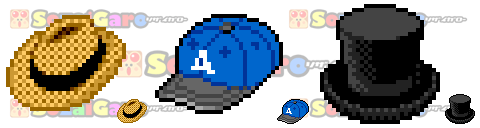 pixel art 帽子 アイコン サンプル