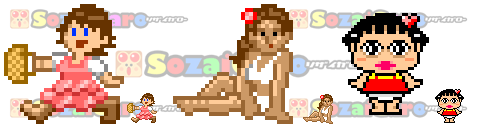 pixel art 女性 アイコン サンプル