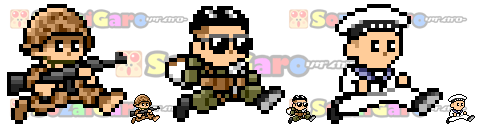 ドット絵アイコン キャラクター 軍事 ミリタリー 無料ドット絵アイコン素材のピクセルガロー