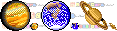 pixel art 宇宙 SF アイコン サンプル