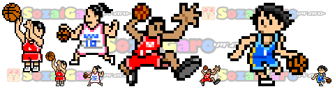 pixel art バスケットボール アイコン サンプル