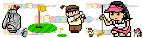 pixel art ゴルフ アイコン サンプル