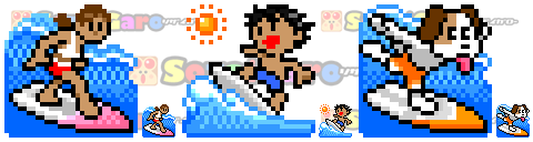 pixel art 夏季スポーツ アイコン サンプル