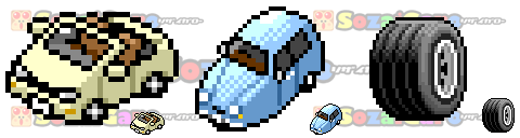 pixel art 自動車 アイコン サンプル