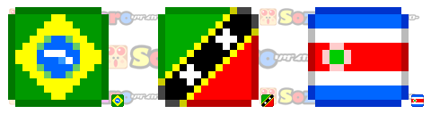 国旗 アイコン 16pixel サンプル