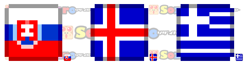 国旗 アイコン 16pixel サンプル