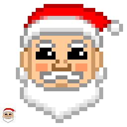 ドット絵 アイコン 32px サンタクロース サンプル
