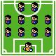icon soccer formation 4-4-2 フラット