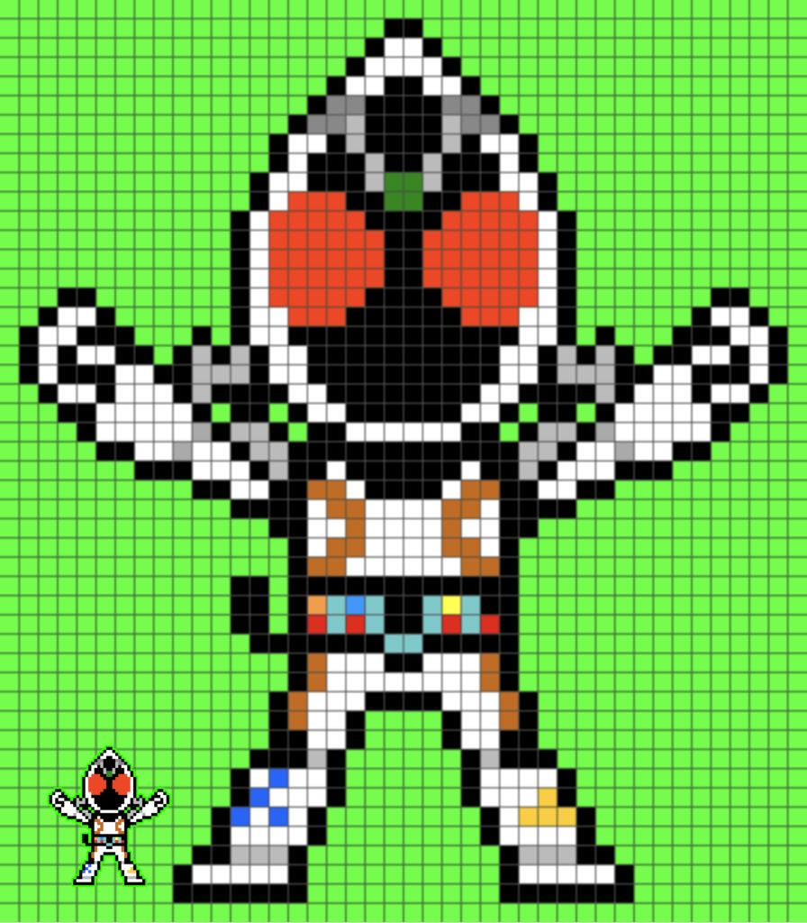 仮面ライダーフォーゼ ドット絵図案