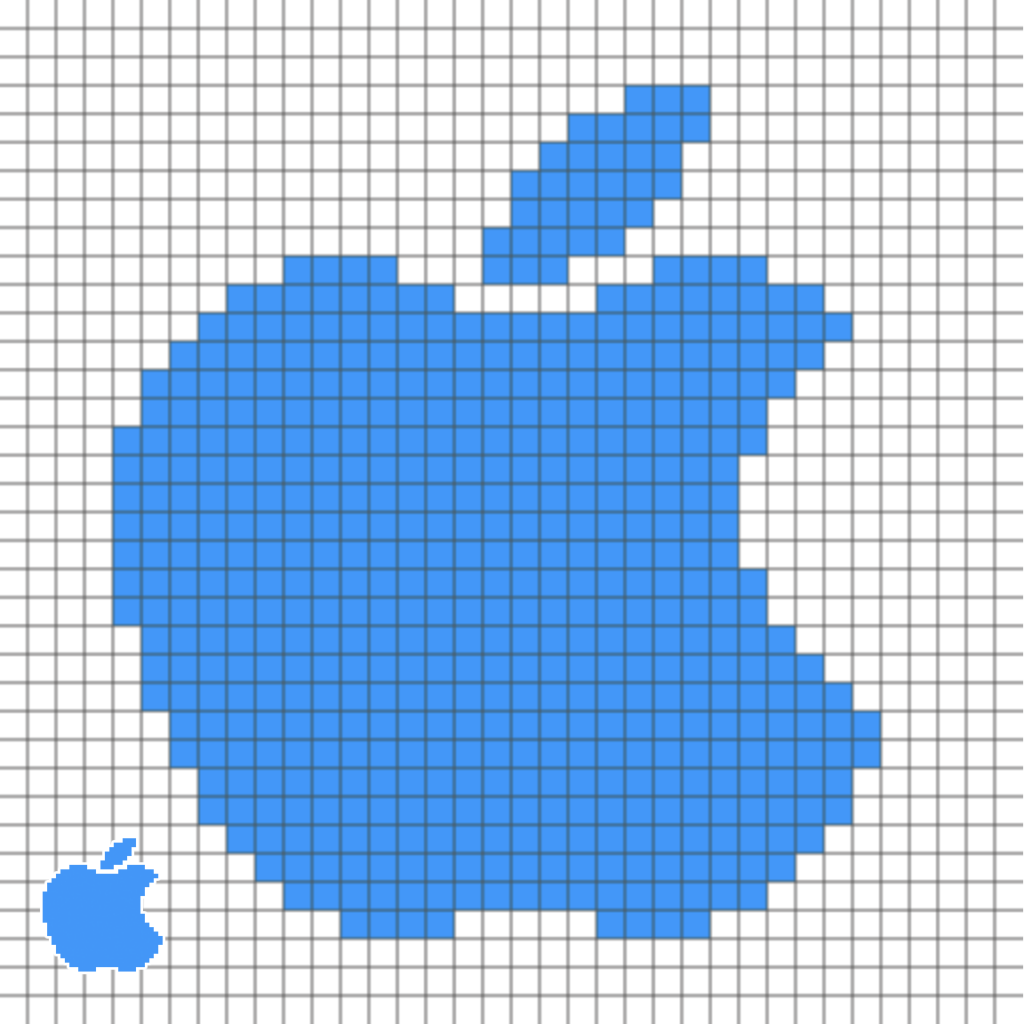 Appleのロゴ アップル ドット絵図案