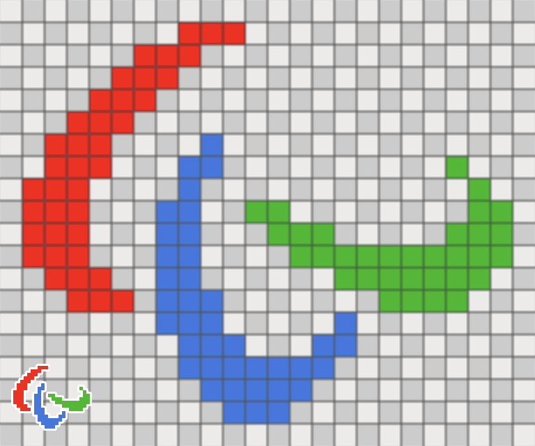 パラリンピックシンボル ドット絵図案