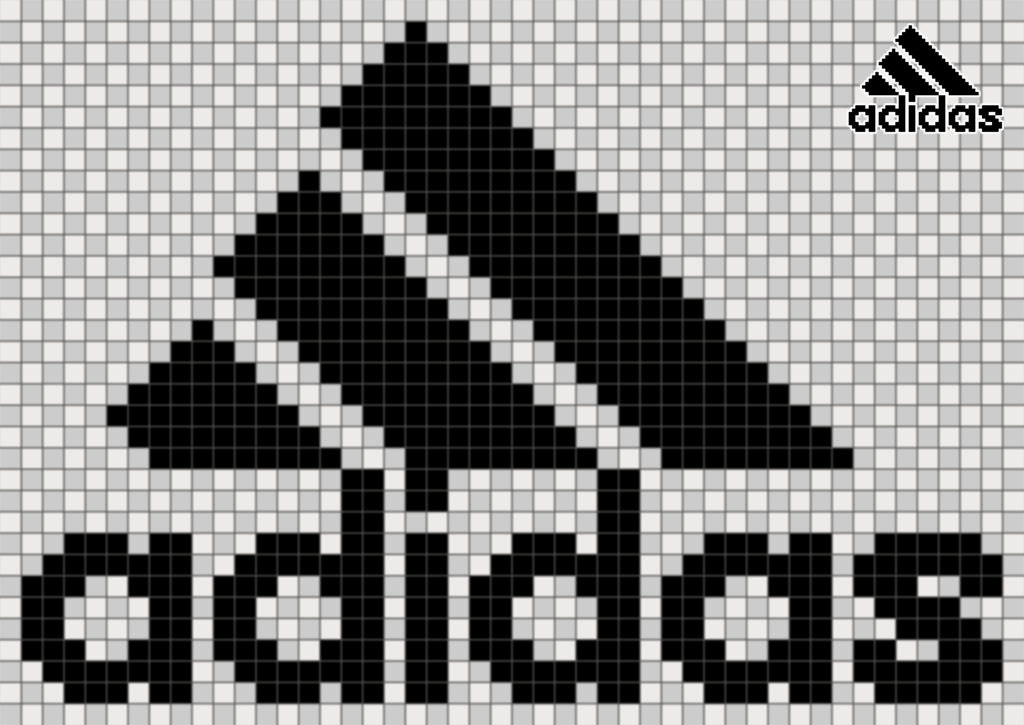 アディダス adidas ロゴ ドット絵図案