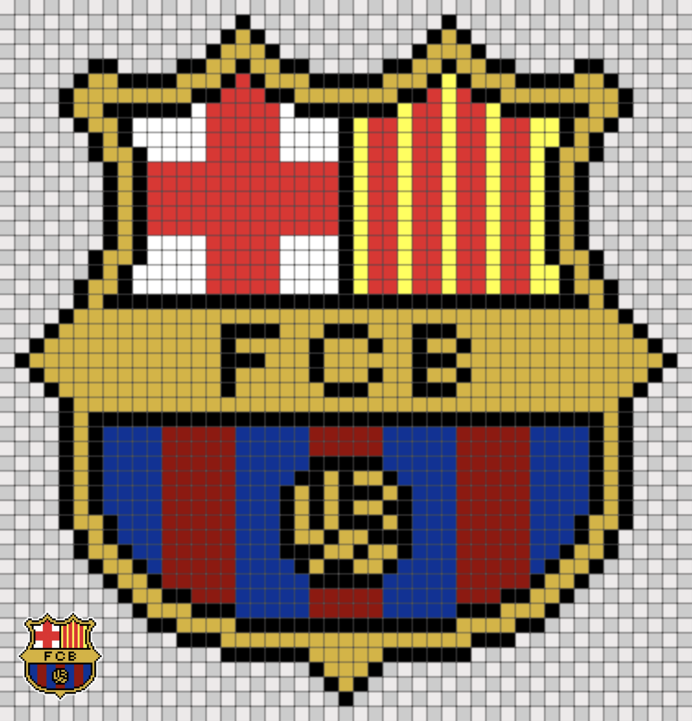 FCバルセロナ エンブレム ドット絵図案