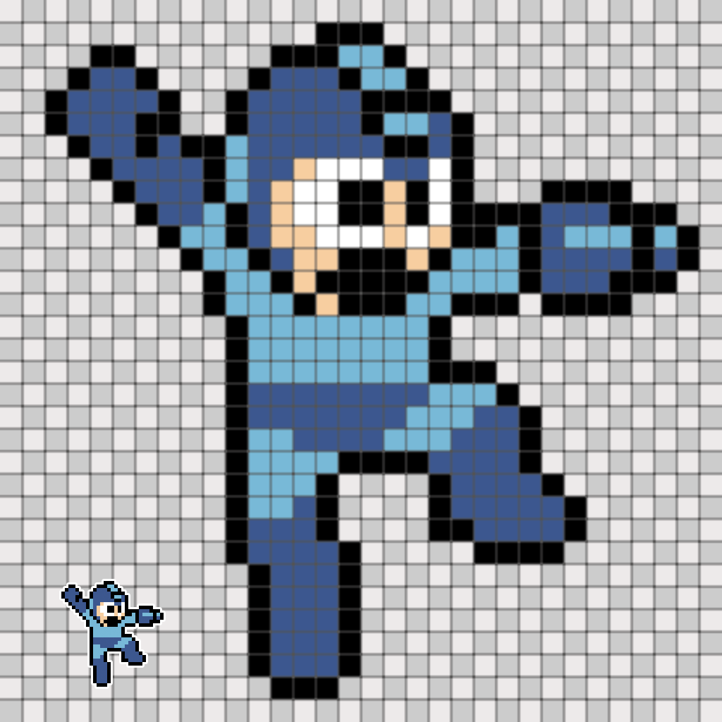 ロックマン rockman mega man ドット絵図案