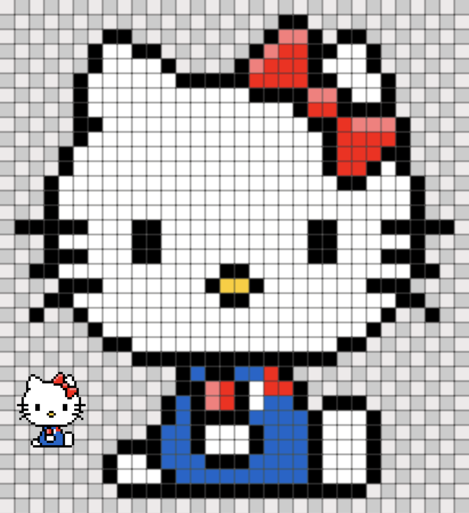 ハローキティ ドット絵図案