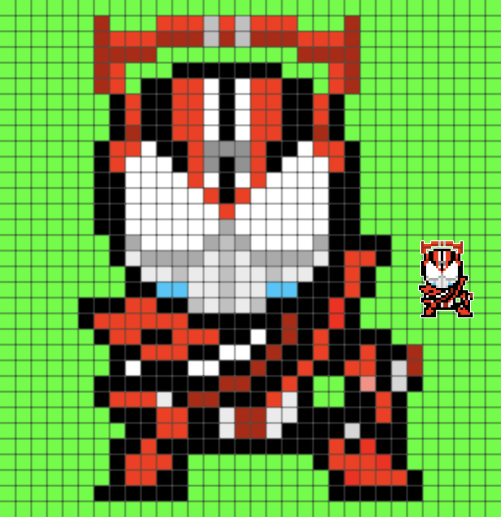 仮面ライダードライブ タイプスピード ドット絵図案