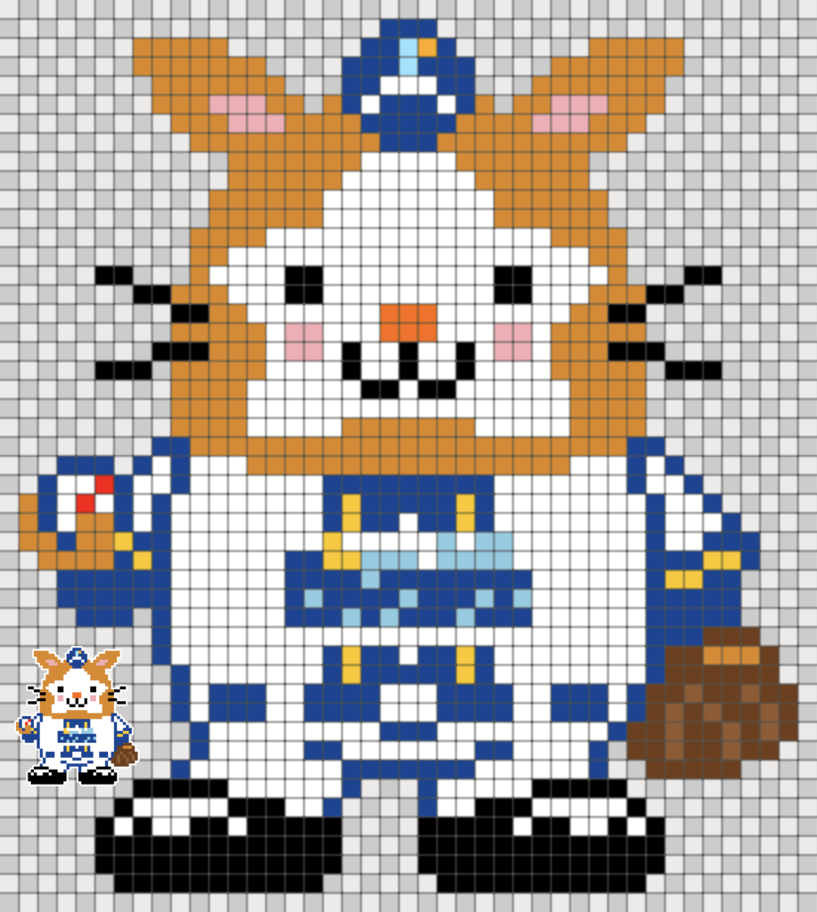 DB.スターマン 横浜DeNAベイスターズ ドット絵図案