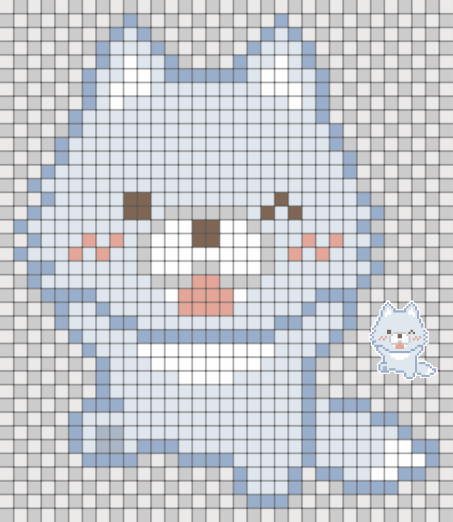 アオイコオオカミ ドット絵図案