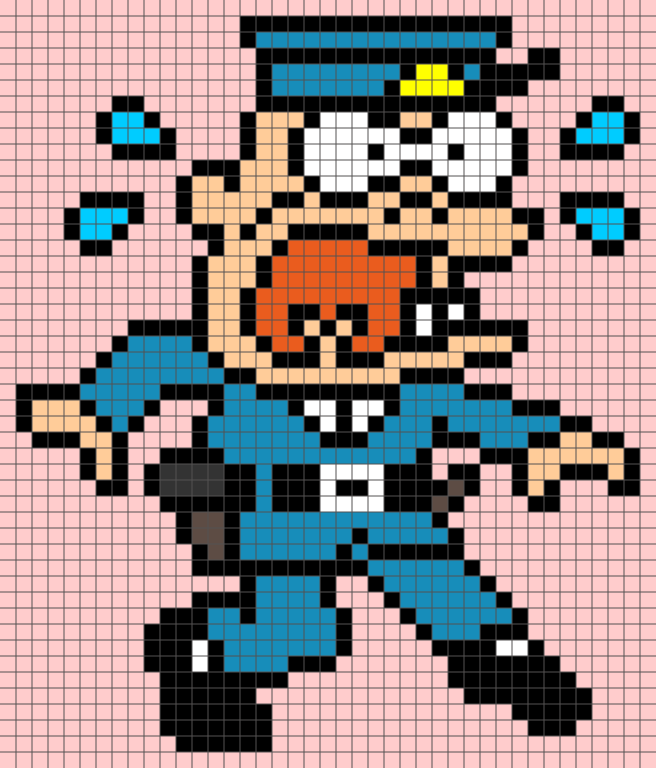 本官さん 天才バカボン ドット絵図案