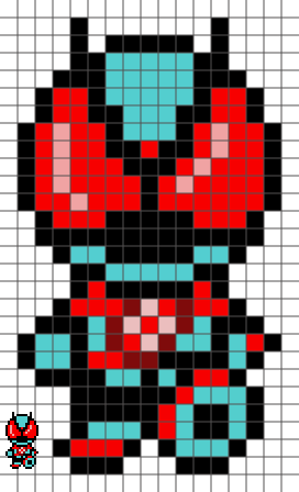 仮面ライダーゼッツ ドット絵図案