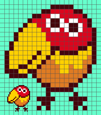 キョロちゃんのドット絵図案