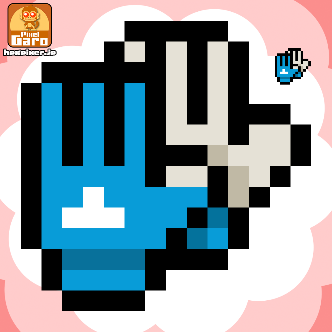キーパーグローブのミニドット絵アイコン アイキャッチ