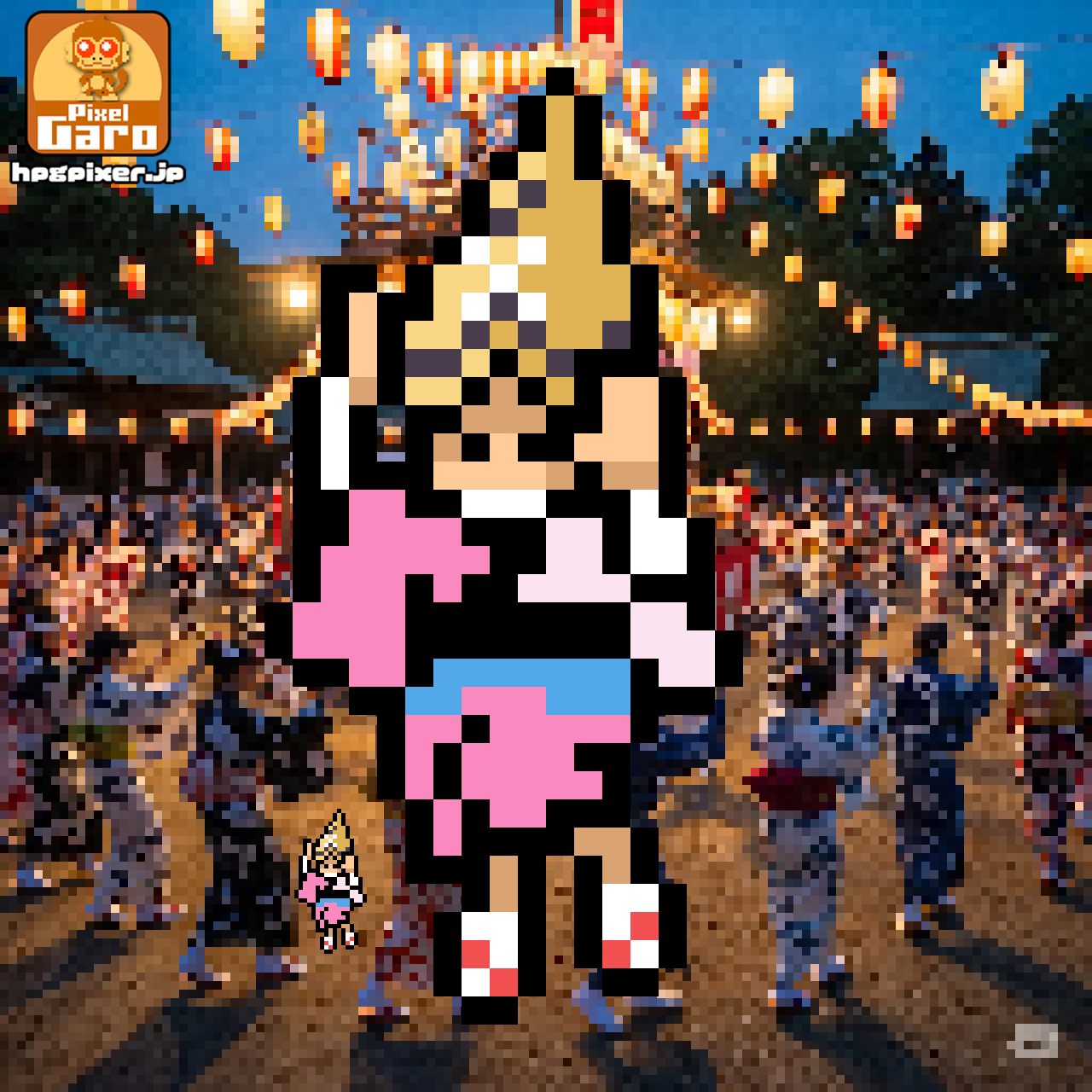 盆踊りのドット絵アイコン アイキャッチ