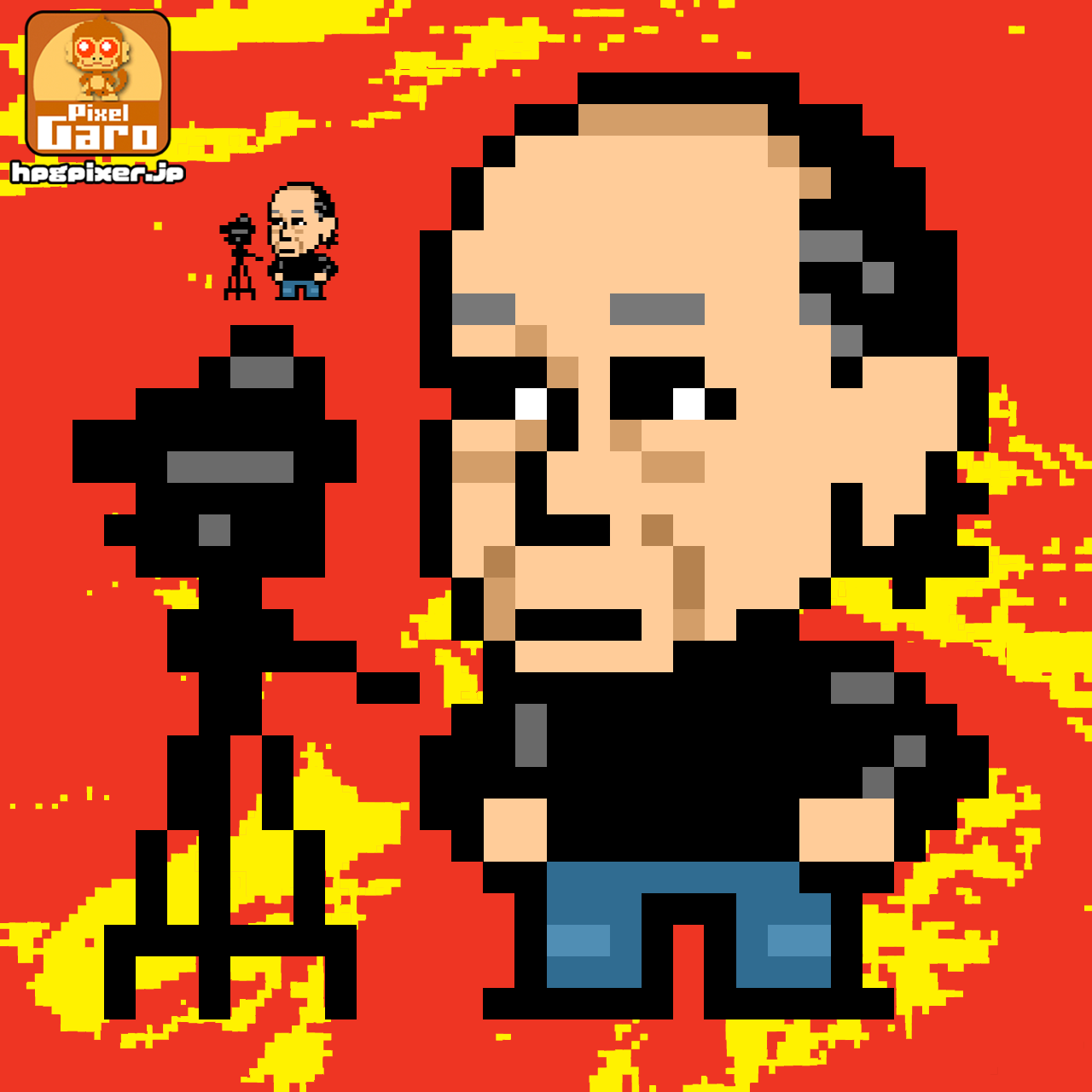 実相寺昭雄監督のドット絵アイコン アイキャッチ