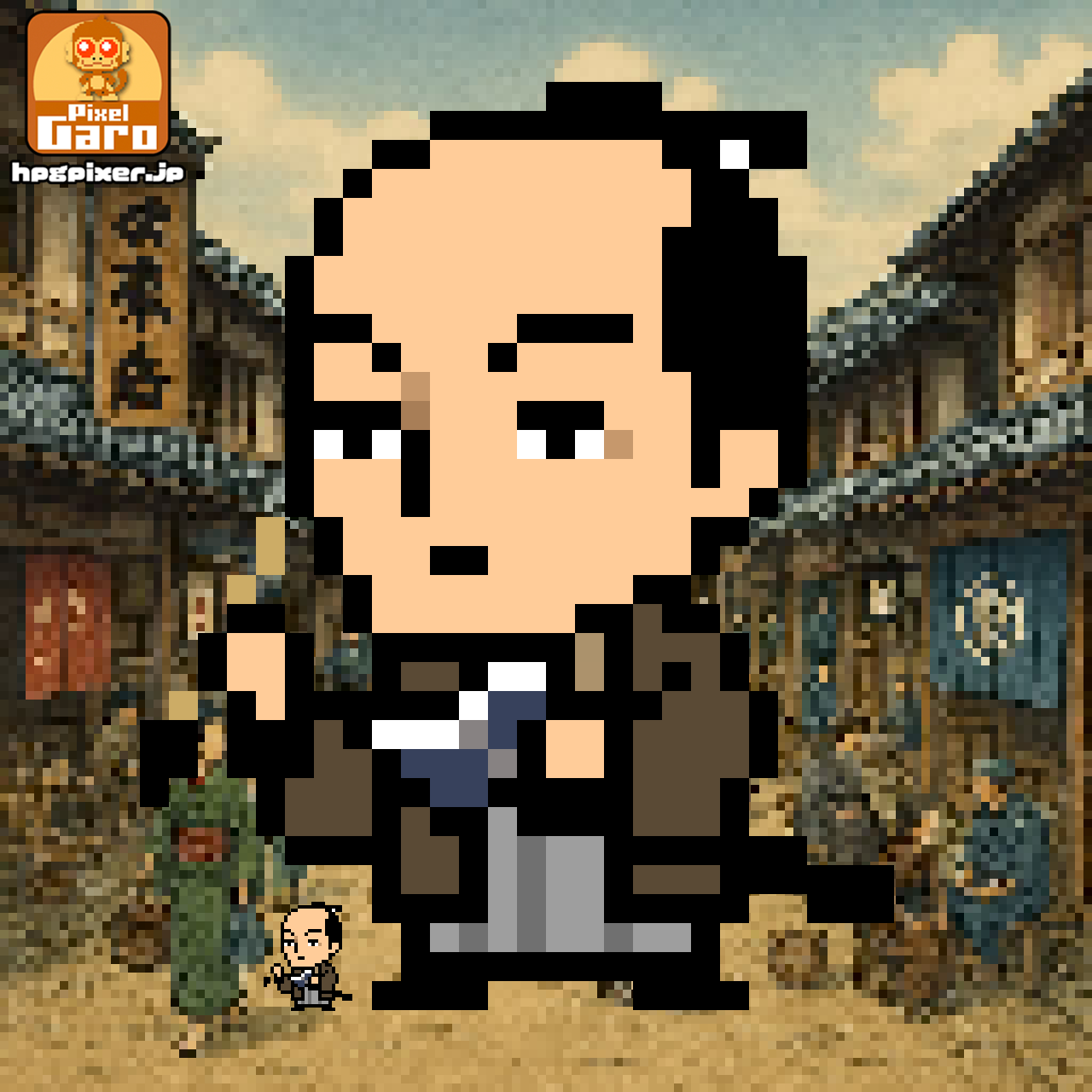 恋川春町のドット絵アイコン アイキャッチ