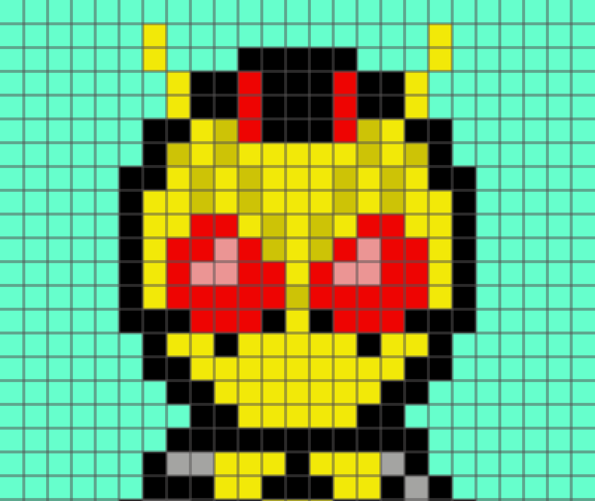 仮面ライダーゼロワンのドット絵図案 アイキャッチ