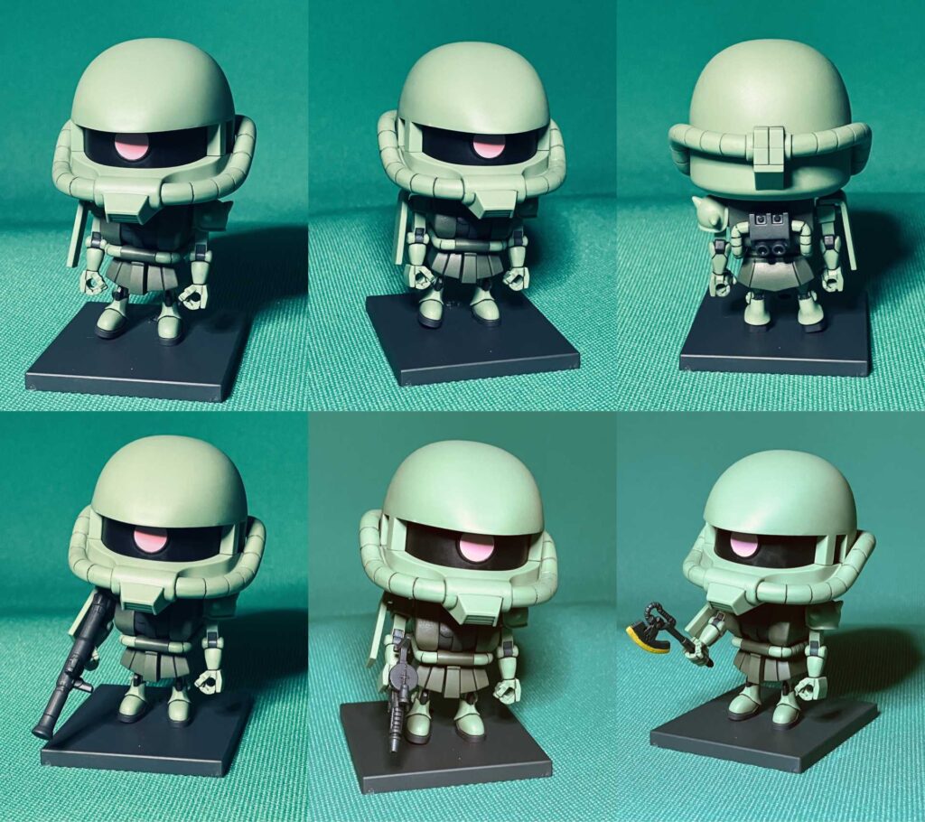 ザクプラくん完成品 通常時 背面 武器を持たせる