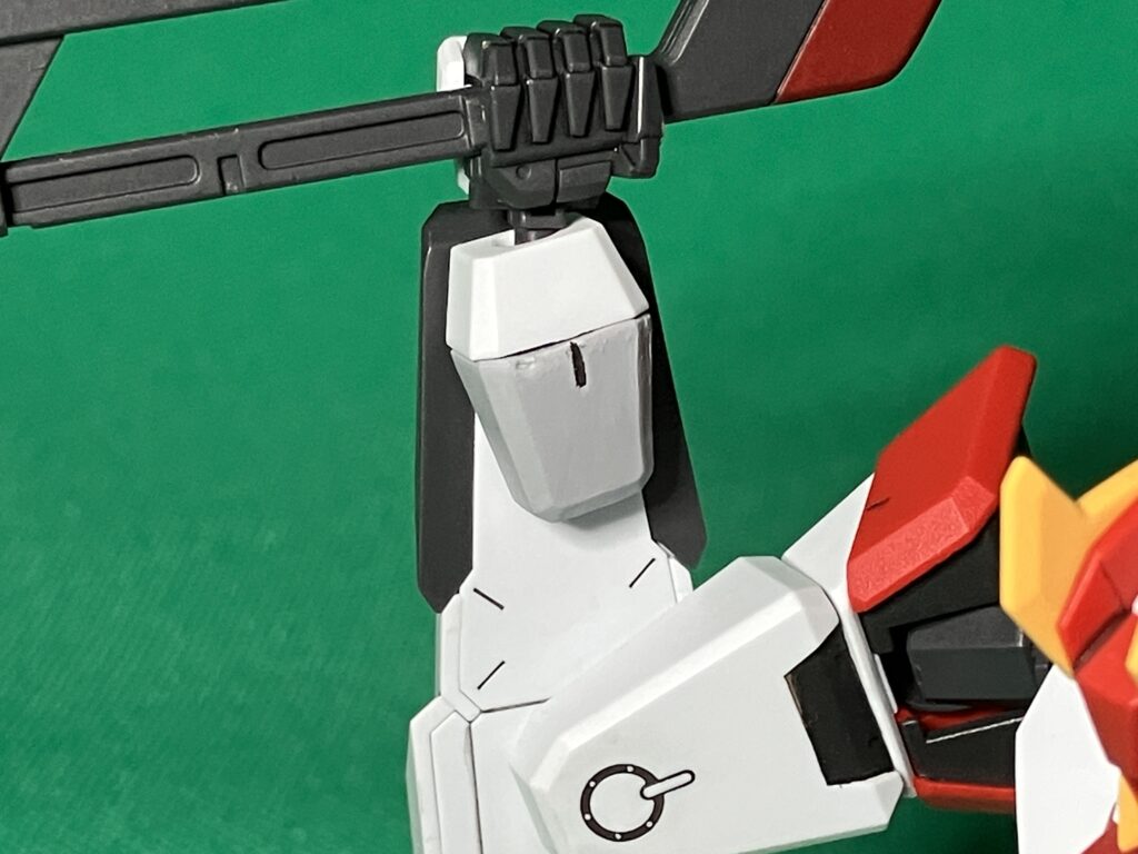 ヒートガンで変形したパーツ