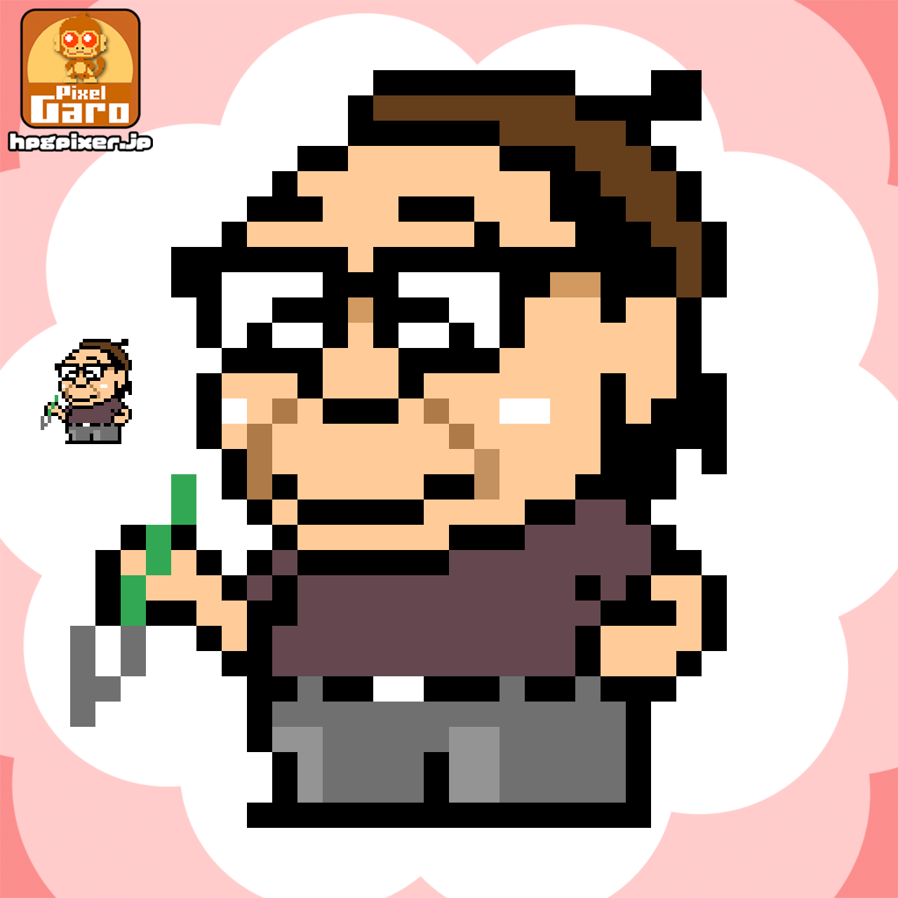 たを先生のドット絵アイコン アイキャッチ