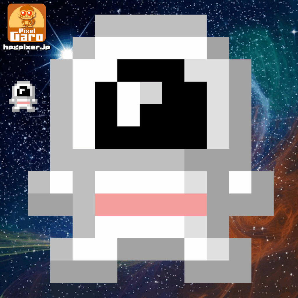 宇宙飛行士ドット絵アイコン