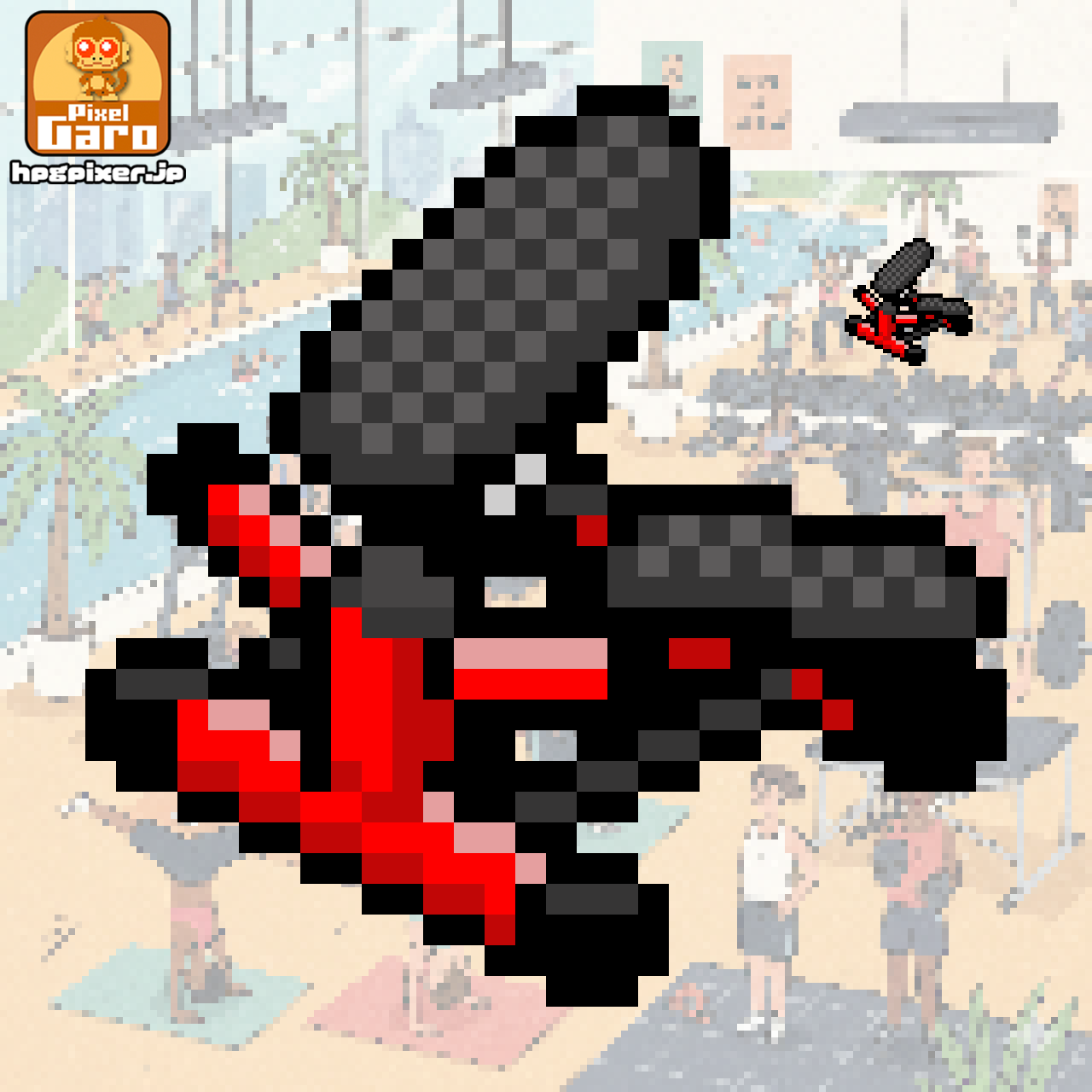 健康ステッパーのドット絵アイコン アイキャッチ