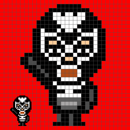 ショッカー戦闘員のドット絵図案