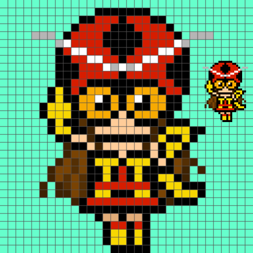 東島ライダーの電波人間タックルのドット絵図案
