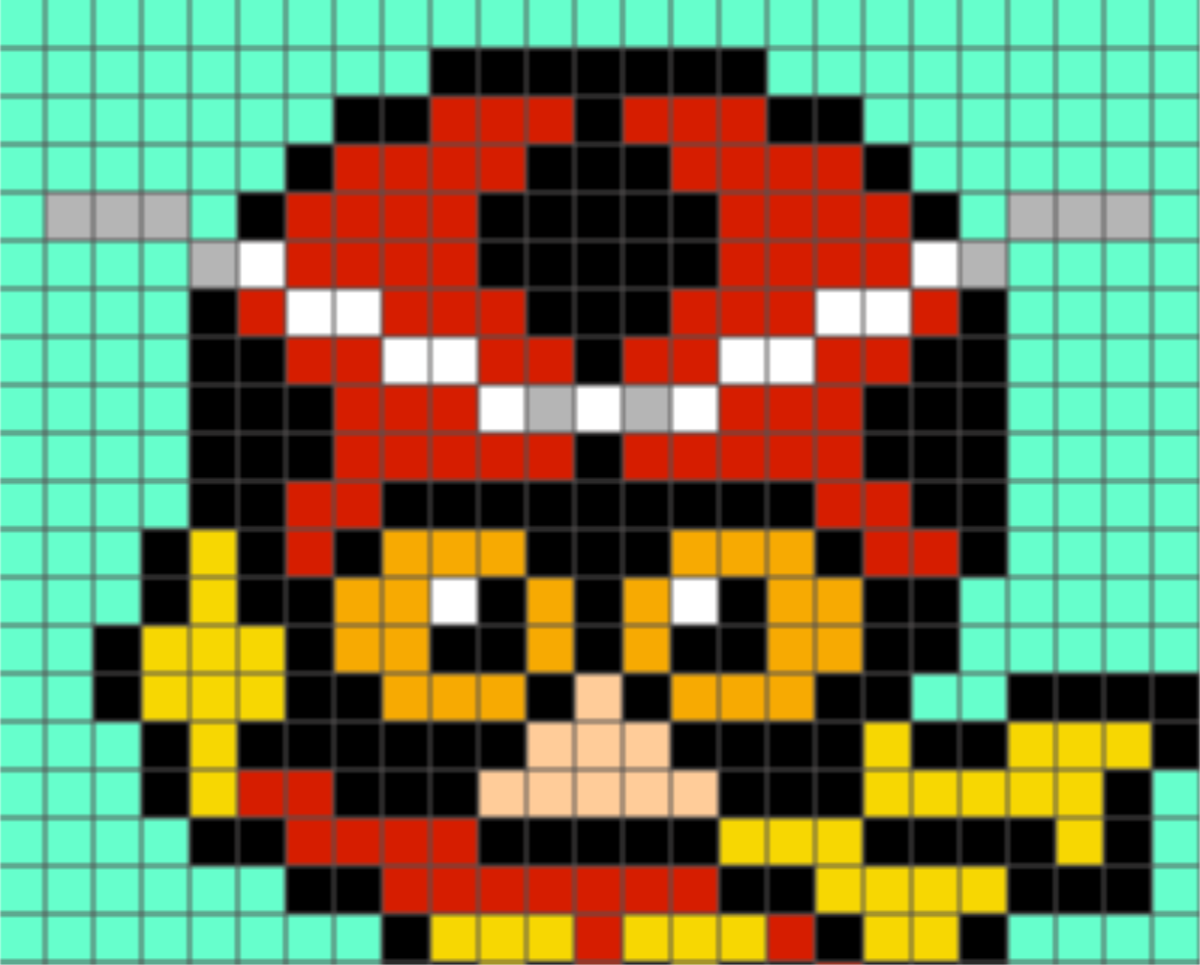 電波人間タックルのドット絵図案 アイキャッチ