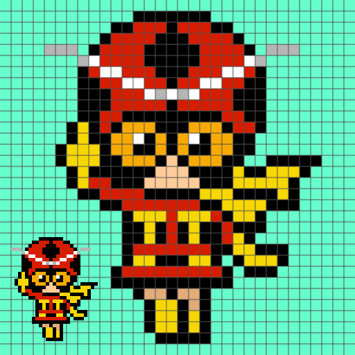 電波人間タックルのドット絵図案