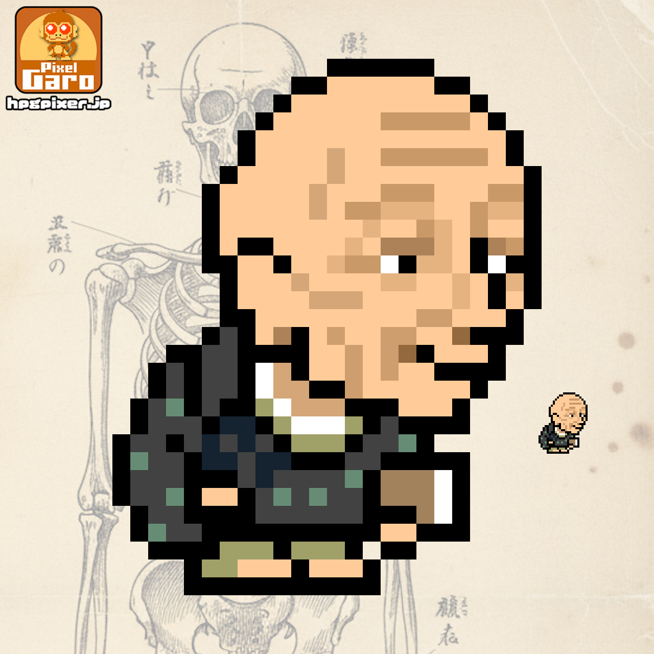 杉田玄白のドット絵アイコン アイキャッチ